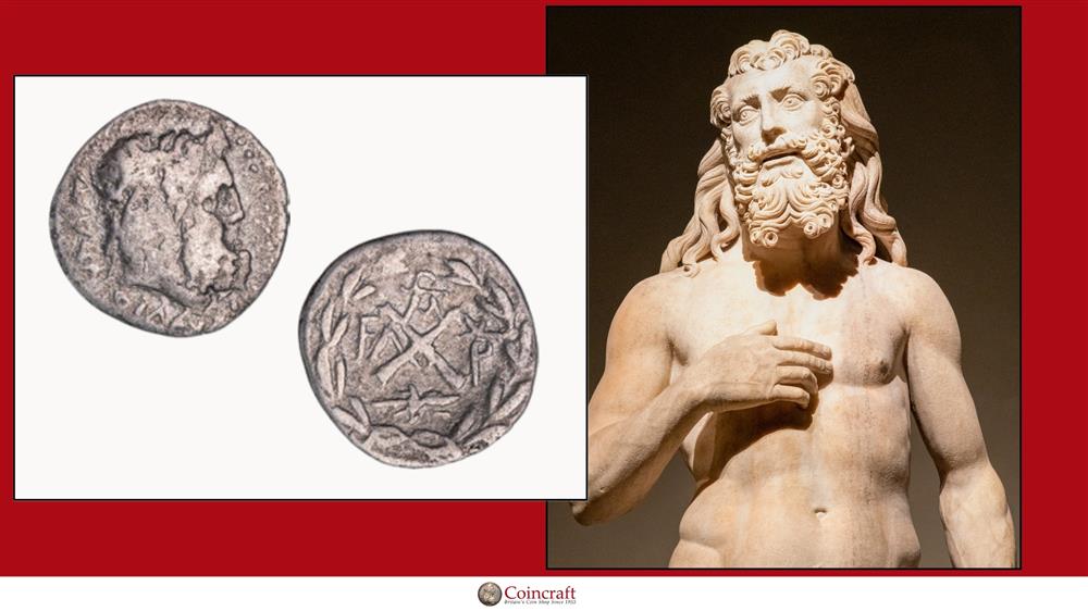 Achaean League Silver Hemidrachm Dedicated to Zeus (King of the Greek Gods) - Coincraft